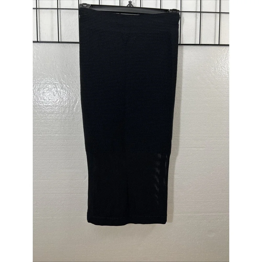 BCBGeneration Black‎ Crochet Midi Skirt Size XS SKU 60038